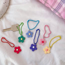 Color Flower Pendant Coin Purse Pendant Plastics Key Ring Decorations Keychain