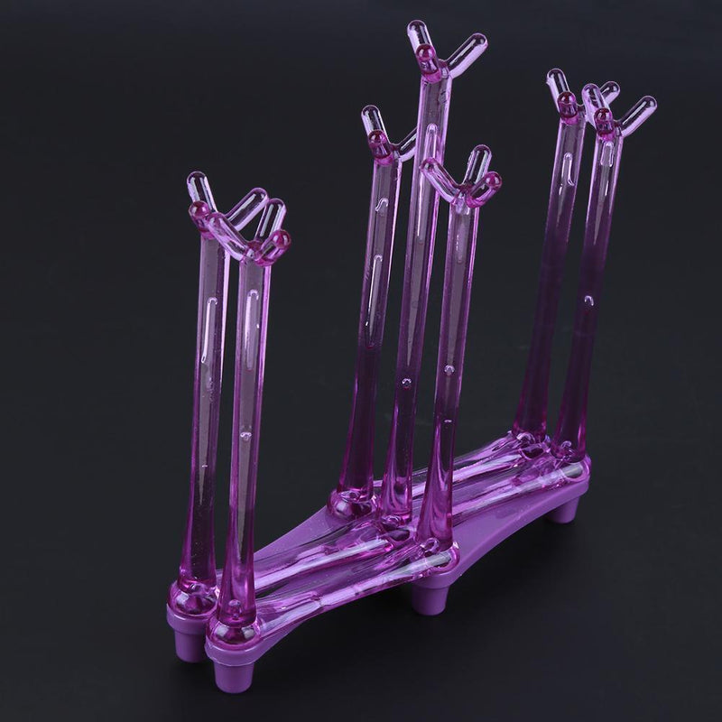 Glass Cup Bottle Drying Rack Drainer Shelf Holder Kitchen Organizer(Purple)