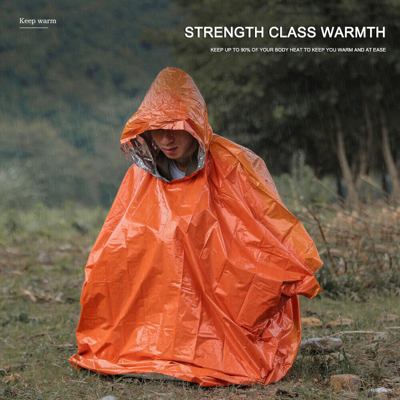 Emergency Raincoat Poncho Thickened Reflective Long Blanket Survival Equipm