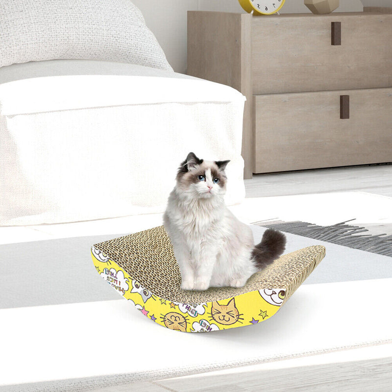 Corrugated Paper Cat Scratcher Grinding Nails Kitten Scratching Bed Pad Workout