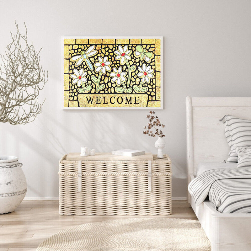 5D DIY Full Round Drill Diamond Paint Dragonfly Flower Mosaic Rhinestone Drawing