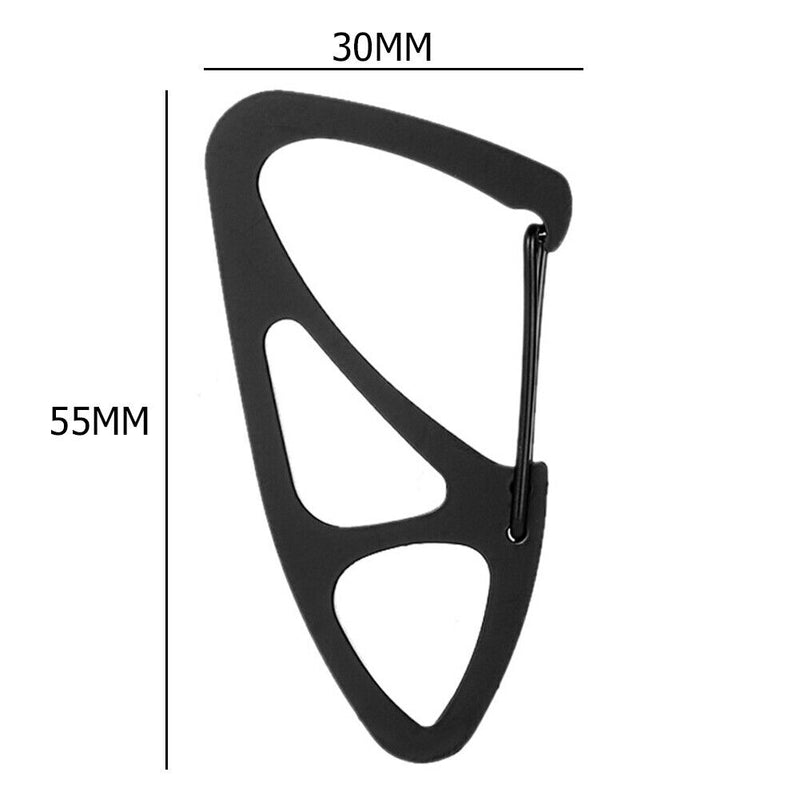 10pcs Stainless Steel Carabiner Set Outdoor Portable Mountaineering Buckle Cl