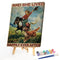 #A Retro Riding Girl Poster Oil Paint By Numbers DIY Frameless Drawing Picture