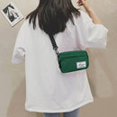 Fashion Women Canvas Patchwork Crossbody Phone Bag Mini Handbags (Green)