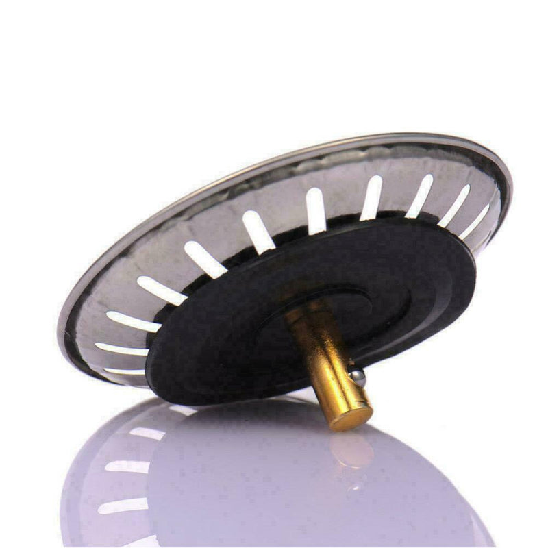 1xStainless Steel Kitchen Sinks Strainer Waste Plug Stopper Drain Filter C6L4
