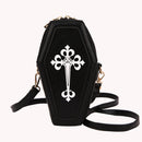 #A Gothic Crossbody Bags Coffin Shape Fashion Messenger Pouch Small Satchels Pur