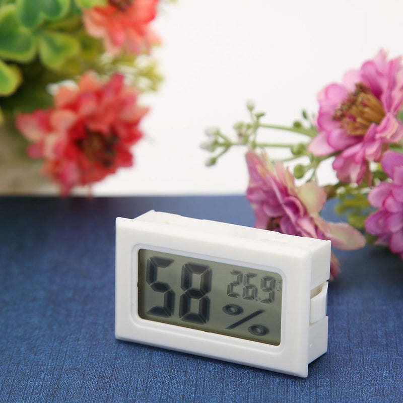 Mini Digital LCD Temperature Humidity Meter Thermometer Hygrometer (White)