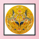 Stamped Cross Stitch Kit Flying Phoenixes Embroidery Canvas 11CT Needlework Set