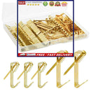 Picture Hangers 100 Pieces Professional Picture Hanging Kit with Nails (Gol