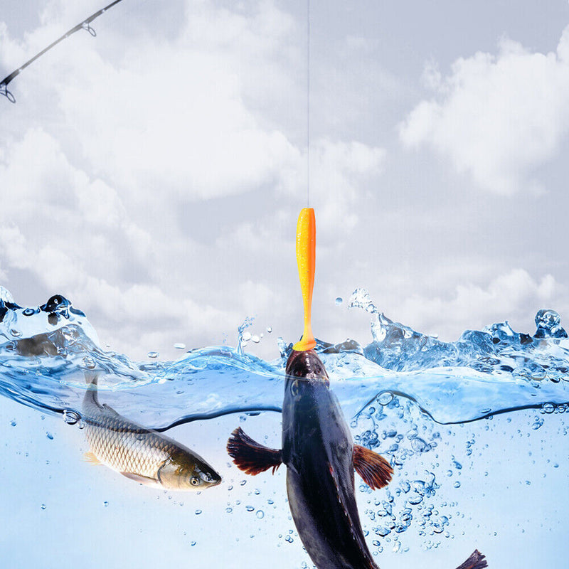 50pcs T Tail 5cm 6cm 7cm 1g 1.5g 2.1g Soft Lures Artificial Wobbler Fishing B