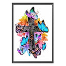 11CT Full Cross Stitch Butterfly Stamped DIY Kits Handmade Cotton Embroidery
