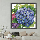 Partial Embroidery Hydrangea Printed Cross Stitch 14CT 2 Strand Cotton Kit Newly