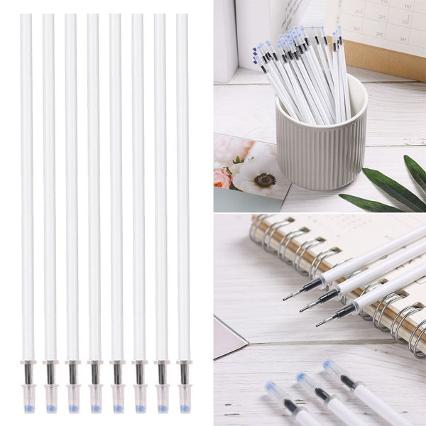 Writing Supplies White Color Shell Medium Nib Core Gel Pen Refills Black Ink