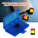 24 in 1 Hard Game Card Holder Storage Box w/ 2 TF Card Slots for Nintendo S