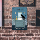 Cat on Sink Retro Metal Plate Tin Sign Plaque Poster Wall Art for Bar (A) Newly