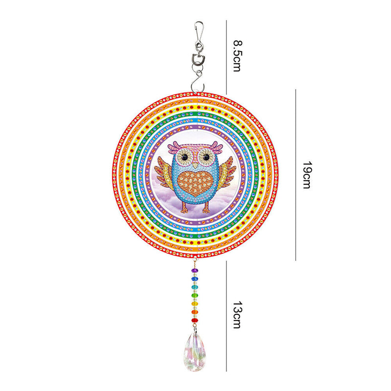 DIY Diamond Painting Double-sided Hanging Rotatable Wind Chime (GSP208) Newly