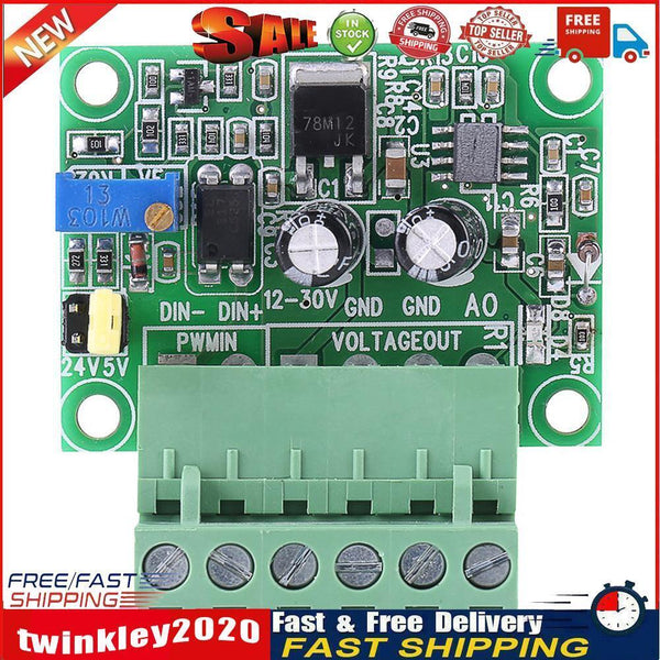 PWM to Voltage 0-10V Adjustable Digital Analog Signal Converter Module PLC Newly