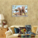 Giraffe Elephant 5D DIY Full Drill Round Rhinestones Painting Embroidery