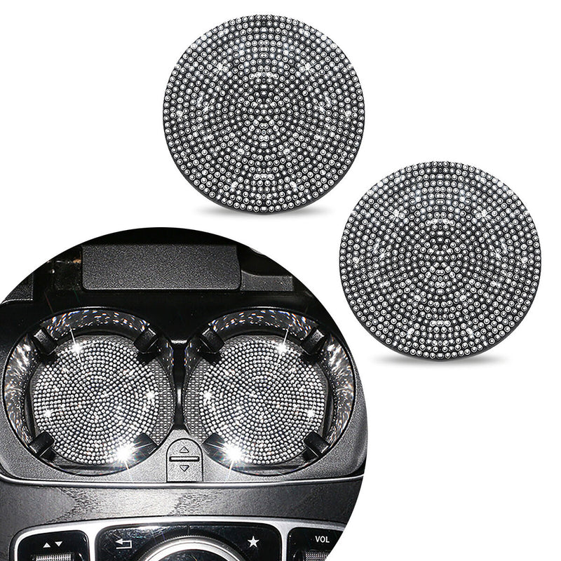 Silicone Round Non-slip Coaster - Car Accessory & Shinning Decor (White) Newly