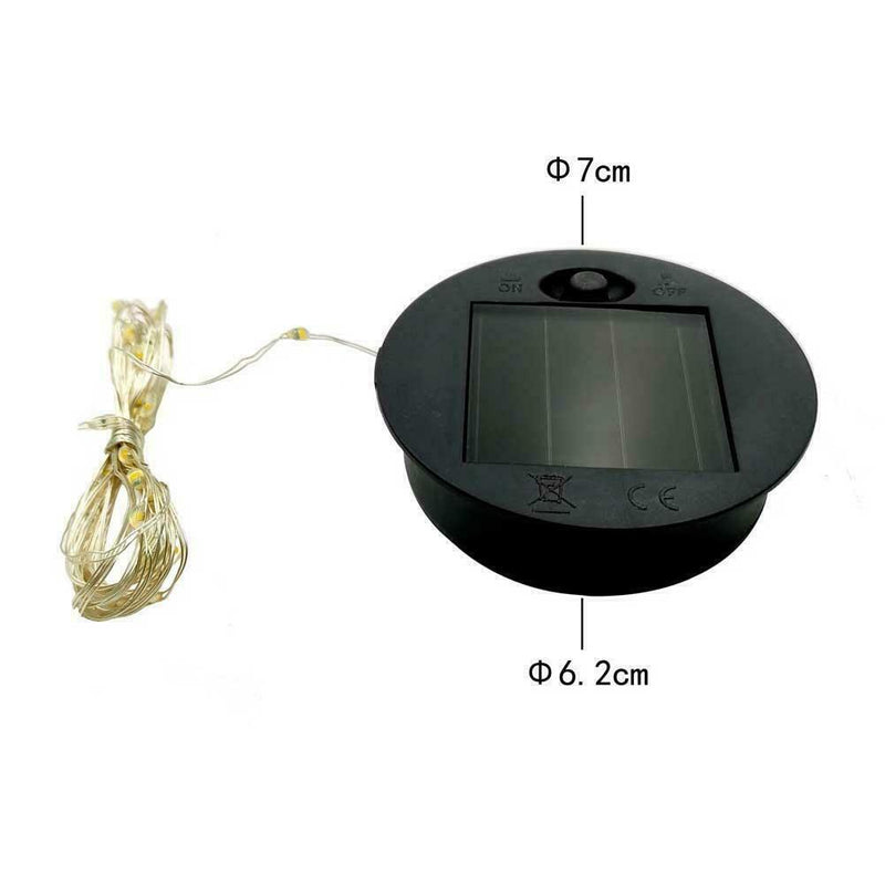 1pcs Garden Solar Powered Replacement Round LED Light Patio Decor Boxes S3U8