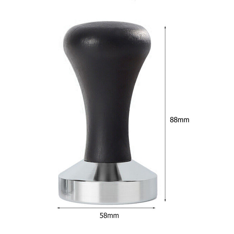 Coffee Tamper Powder Hammer Press Wooden Handle Espresso Coffee Maker Grinder