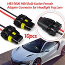 10pcs 9005 9006 Bulb Sockets Female Adapter Connector for Headlight Fog Lamp