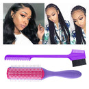 Multifunctional Rib Comb Edge Brush Double-Headed Eyebrow Brushes Head Massag