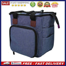Knitting Bag Yarn Wool Crochet Storage Sewing Needle DIY Organizer (Blue)