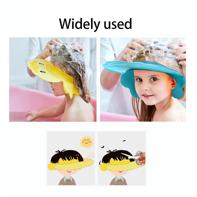 Waterproof Protect Eyes Ears Bath Visor Hat Baby Shower Cap Hair Wash Shield