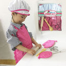 11pcs Kids Chef Set Cook Costume Apron Chef Hat Children Cooking Role Play Toys