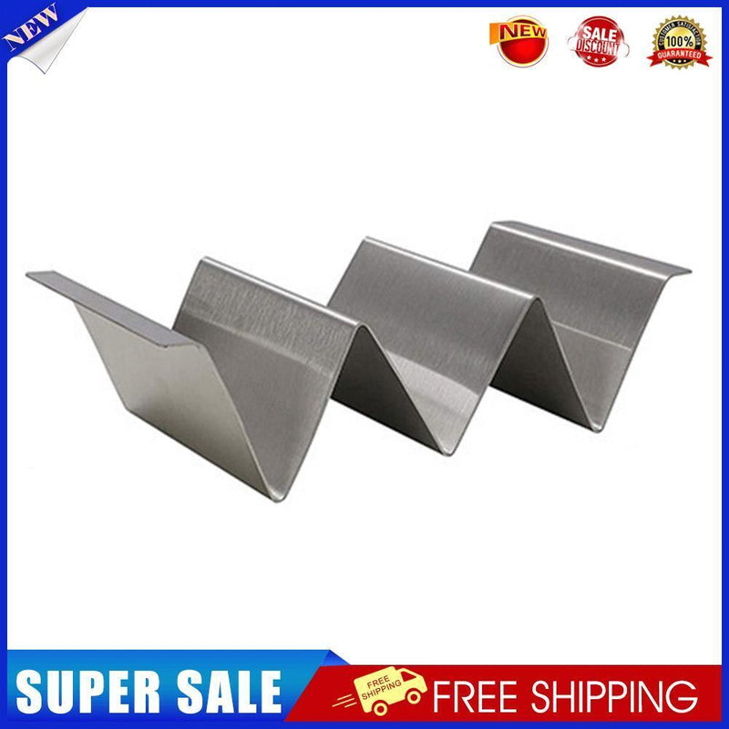 Stainless Steel Taco Shell Holder Mexican Pancake Bracket Tray (with Ears)