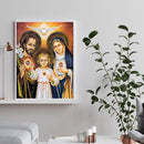 Religious Family Colouring Oil Canvas DIY Hand Painted Paint By Numbers Gift Kit