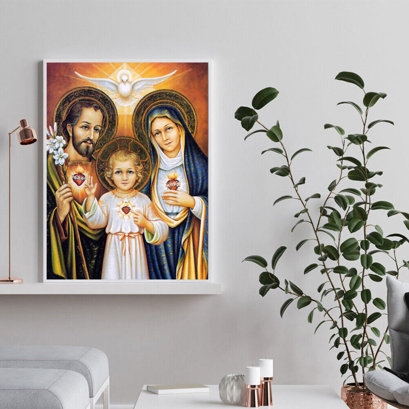 Religious Family Colouring Oil Canvas DIY Hand Painted Paint By Numbers Gift Kit