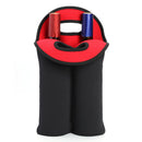 Wine Bottle Cooler Neoprene Double Bottle Protective Sleeve Holder (Red) Newly