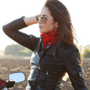 Print Bandana Hair Bands Women Unisex Square Scarf Turban Headband (Red) Newly