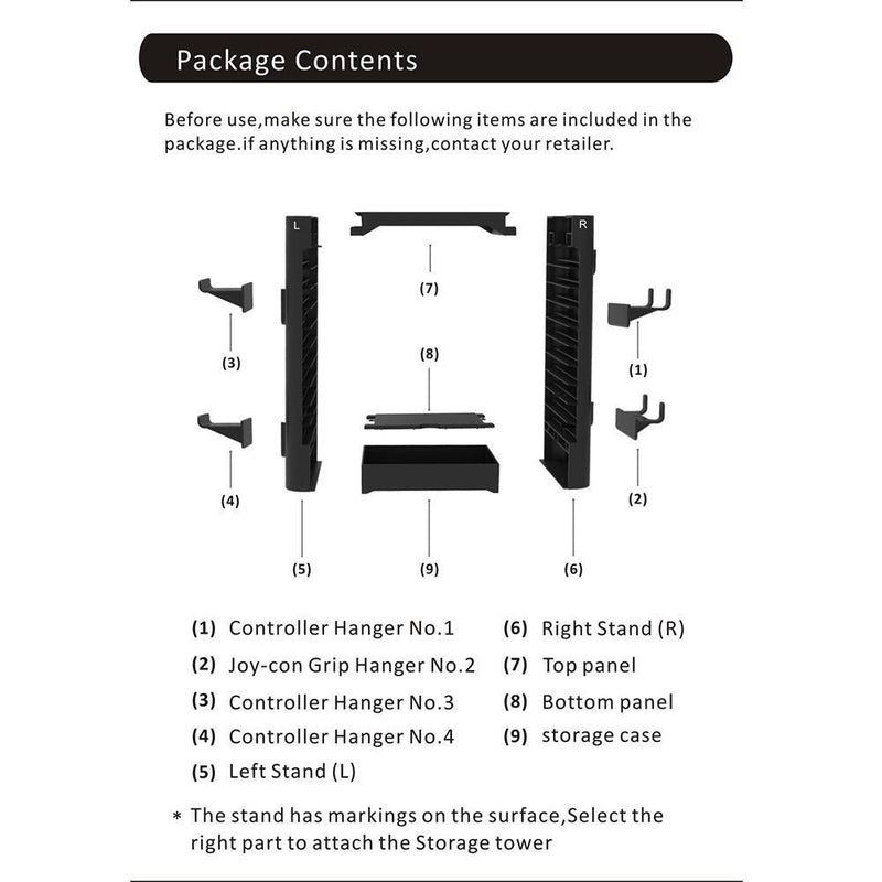 YouN Disk Storage Tower Game Card Box Storage Stand Holder for Nintendo Switch