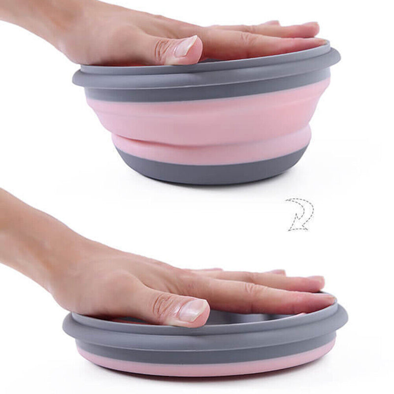 3pcs Folding Outdoor Tableware Hiking Bowls Fruit Storage Bowl Food Container