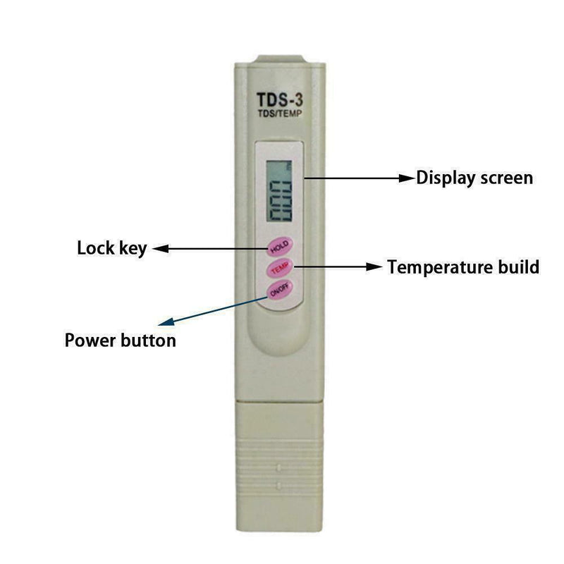 TDS-3 Meter Temp PPM Digital LCD Tester Tap Water Quality Ne Purity Filter V3R7