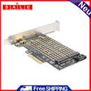 M.2 NVME M+B Key SSD to PCIE Adapter Module PCI-E 3.0 X4 SATA Expansion Card