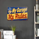 My Rules Sheet Metal Drawing Metal Painting Tin Wall Home Poster Bedroom Sign