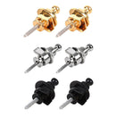 4pcs Bass Electric Guitar Strap Lock Button Anti-slip Belt Nails (Black)