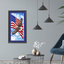 5D DIY Diamond Painting American Flag Eagle Full Drill Rhinestone Mosaic Art Kit