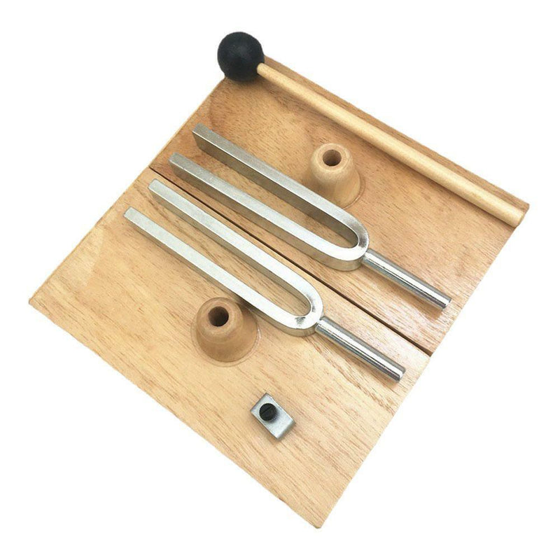 440 Hz Tuning Fork With Wooden Resonator And Beaters For Learning Musics