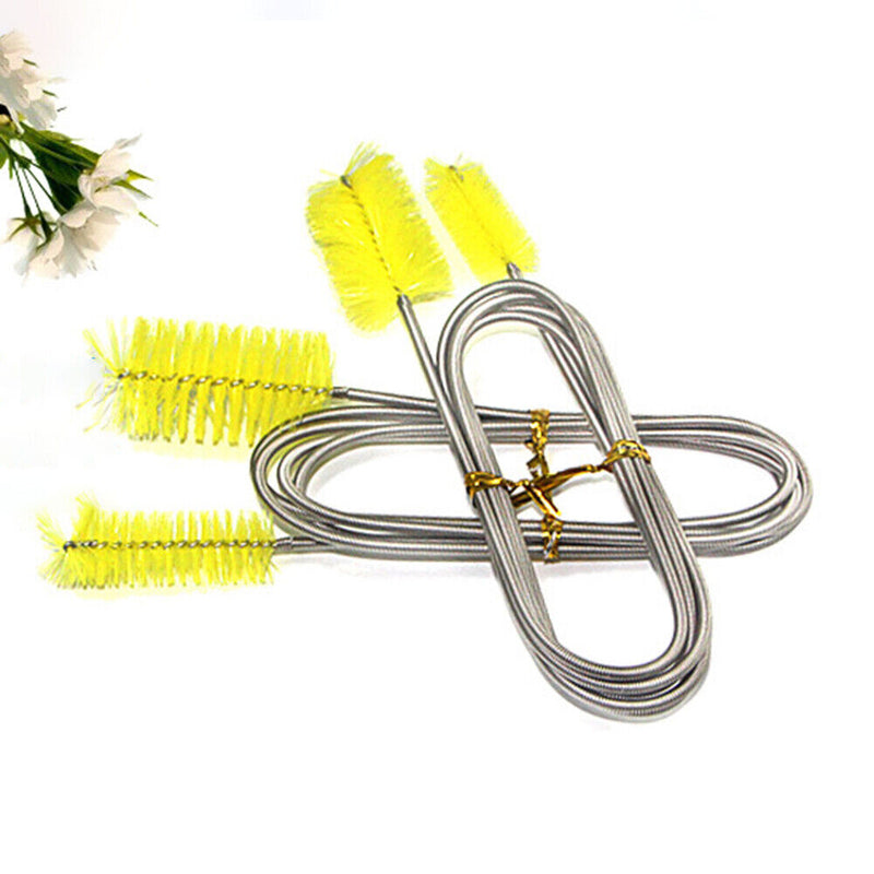 Aquarium Pipe Cleaning Brush Tube Flexible Double End Hose Cleaner (Yellow)