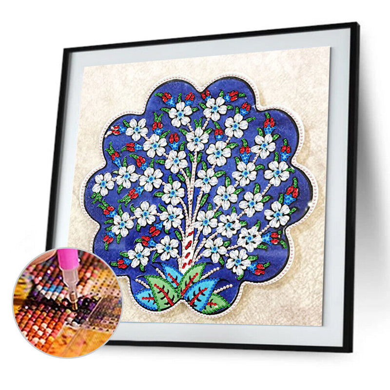 5D DIY Part Special Shaped Drill Diamond Flowering Straw Drawing MX049