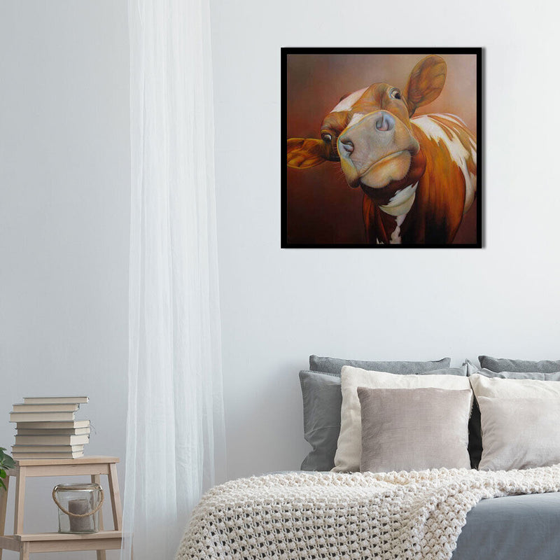 Cute Animal Oil Paint By Numbers Kit DIY Drawing Picture for Adults Home Deco