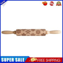 Wood Christmas Gift Embossed Rolling Pins Embossing Baking Cookies Tool