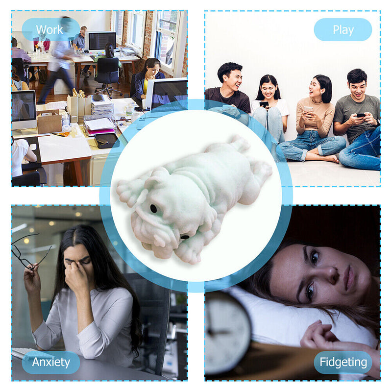 Simulation Soft Dogs Squeeze Ball Puzzle Anti Stress Artifact (White Dog) Newly