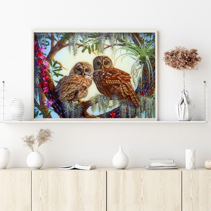 DIY Digital Picture Kit Owls Frameless Oil Painting By Number Handicraft Gifts