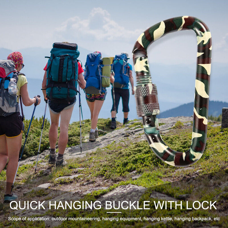 Mountaineering Fast Hang Buckle D-Ring Keychain Clip Keyring Hook Carabiner Tool